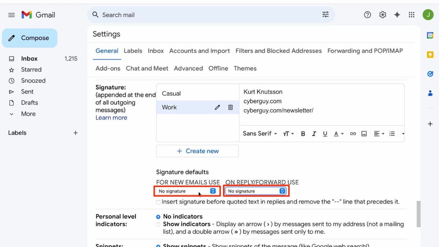 11 How to create a custom Gmail signature 2