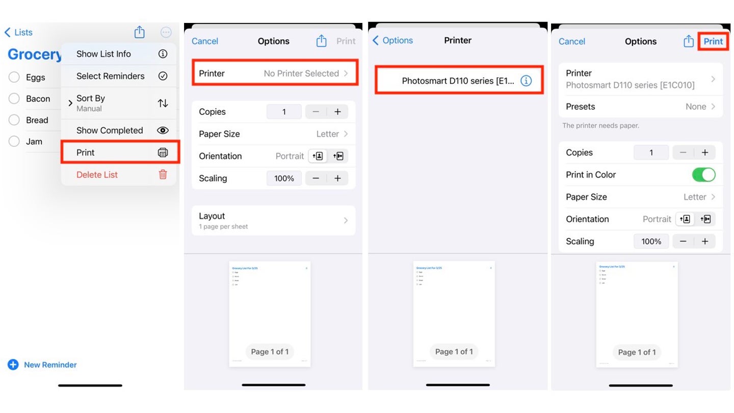 4 How to print your Reminders app lists on your iPhone to take wherever you go howtoprintreminders2
