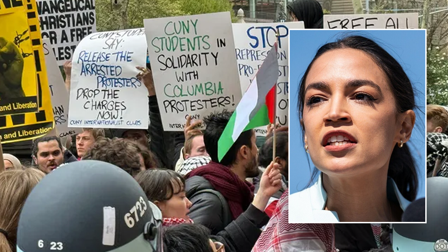 AOC says protests at Columbia are peaceful