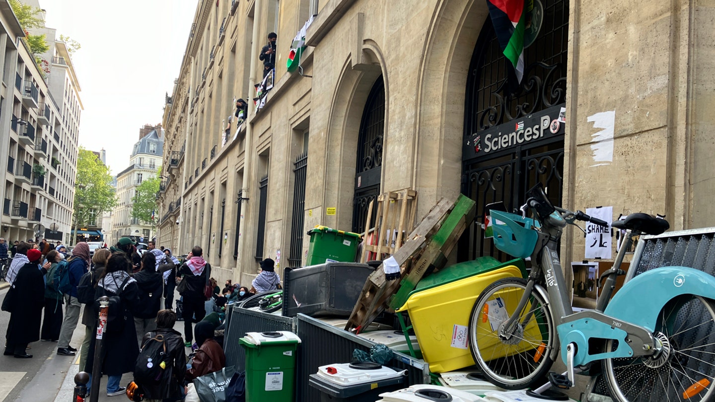 Pro-Palestinian Protests Erupt at Prestigious French University, Inspired by U.S. Campus Demonstrations