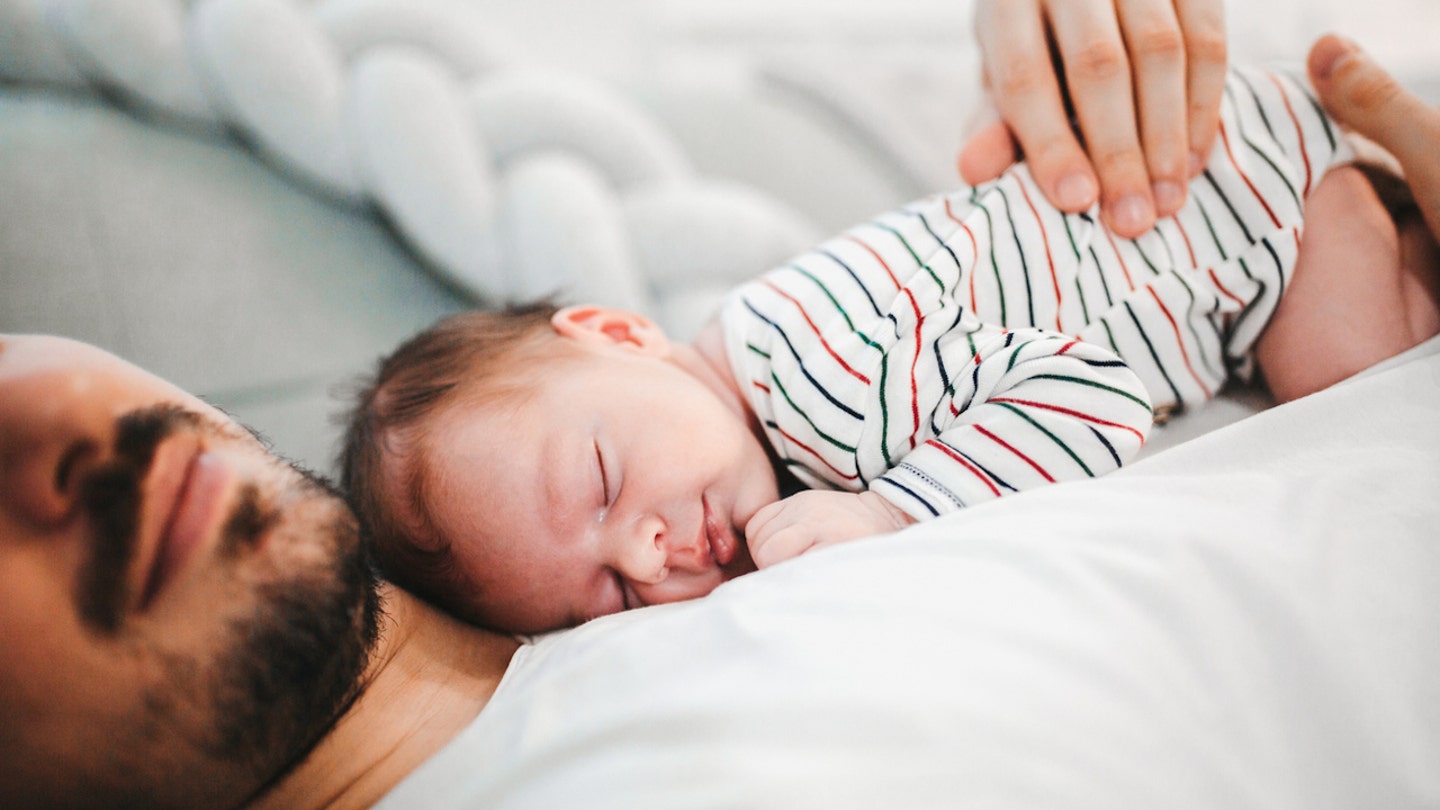 dad baby sleeping