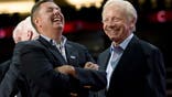UNITED STATES - SEPTEMBER 04:  Joseph Lieberman, an independent senator from Connecticut, right, speaks to Lindsey Graham, a Republican senator from South Carolina, as Senator John McCain of Arizona, Republican presidential candidate, partially obscured at rear, takes a tour on day four of the Republican National Convention (RNC) at the Xcel Energy Center in St. Paul, Minnesota, U.S., on Thursday, Sept. 4, 2008. McCain will accept his party's nomination for president during his speech tonight.  (Photo by Keith Bedford/Bloomberg via Getty Images)