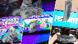 Money falls in front of video game screens