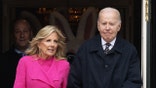 US President Joe Biden and First Lady Jill Biden arrive for the annual Easter Egg Roll on the South Lawn of the White House in Washington, DC, on April 1, 2024. (Photo by Jim WATSON / AFP) (Photo by JIM WATSON/AFP via Getty Images)
