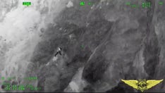 California helicopter crew rescues man clinging to cliff face after falling 60 feet off trail