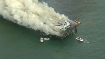 Massive fire breaks out on historic Southern California pier