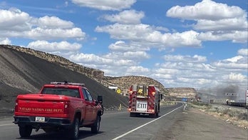 Freight Train Derailment Ignites Blaze, Halting Traffic on Interstate 40 Near Arizona-New Mexico Line