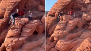 Tourists filmed brazenly destroying ancient rock formations at Nevada's Lake Mead: 'Send them to jail'