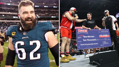 Jason Kelce awards scholarship to college football walk-on in honor of 13-year NFL playing career