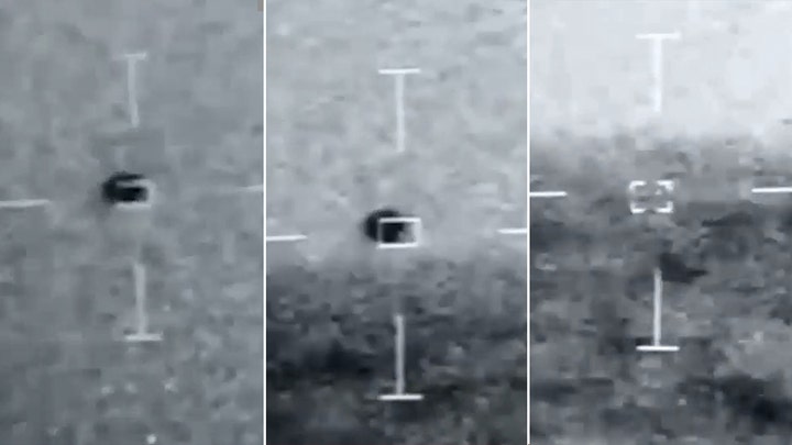 A recording of a UFO flying by the USS Omaha off the coast of San Diego in July 2019 and then vanishing into the ocean without a splash or crash debris. (Jeremy Corbell/Weaponized Podcast)