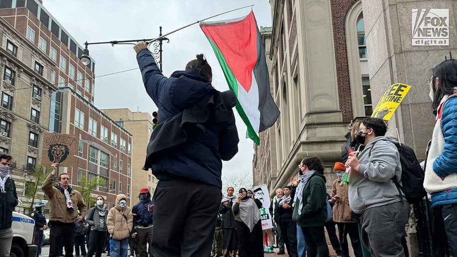 Pro-Palestine students demonstrate on Columbia University’s campus