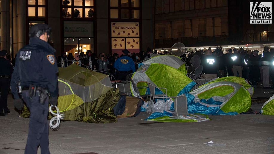 NYU tent protest against Israel