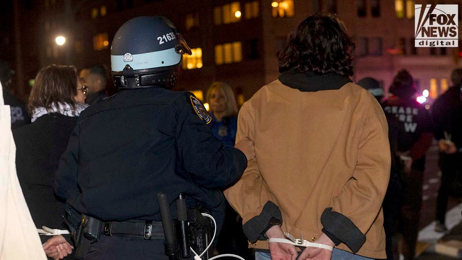 Male protester arrested by NYPD