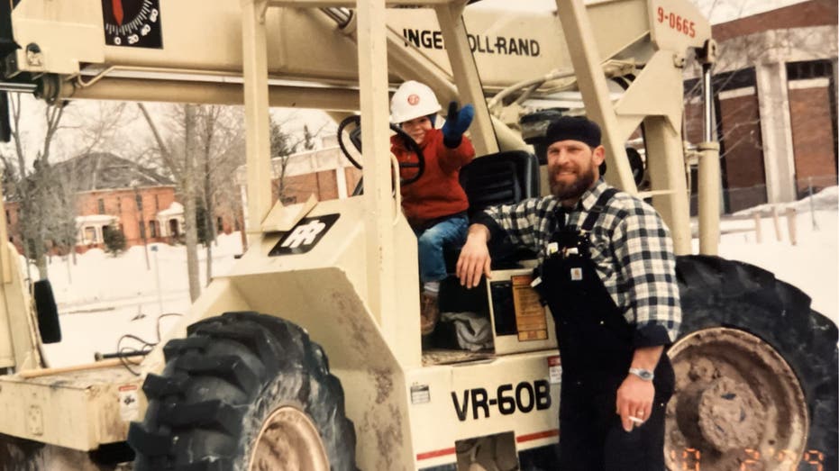 Tiffany and Robert Younk at a work site