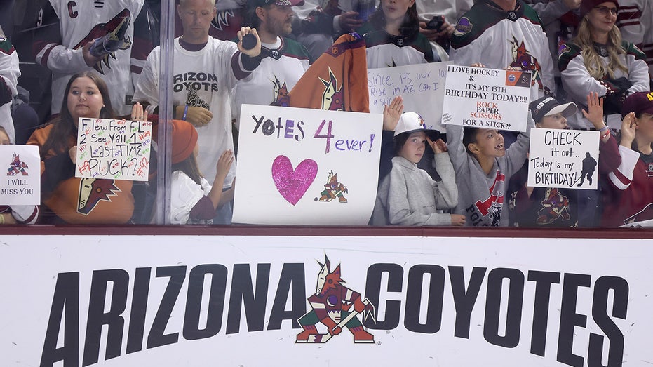 Arizona Coyotes fans chant 3 words to express their feelings about the team’s move to Salt Lake City