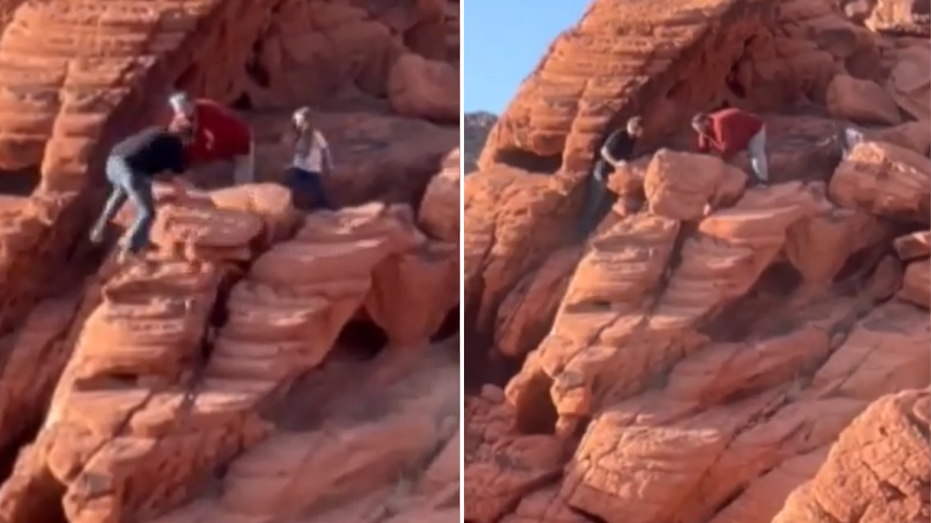 Tourists filmed brazenly destroying ancient rock formations at Nevada’s Lake Mead: ‘Send them to jail’