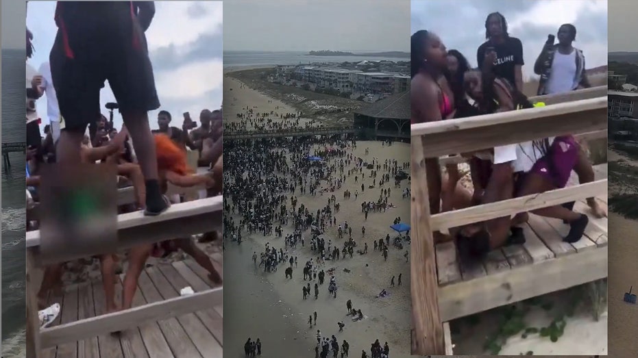 Popular Georgia beach town overrun by ‘Orange Crush’ fighting, chaos, video shows