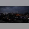 View of downtown Austin during the totality of the solar eclipse in Texas