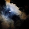 Clouds cover the sky prior to a total solar eclipse in Arlington, Texas