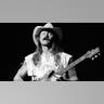 Black and white photo of Dickey Betts