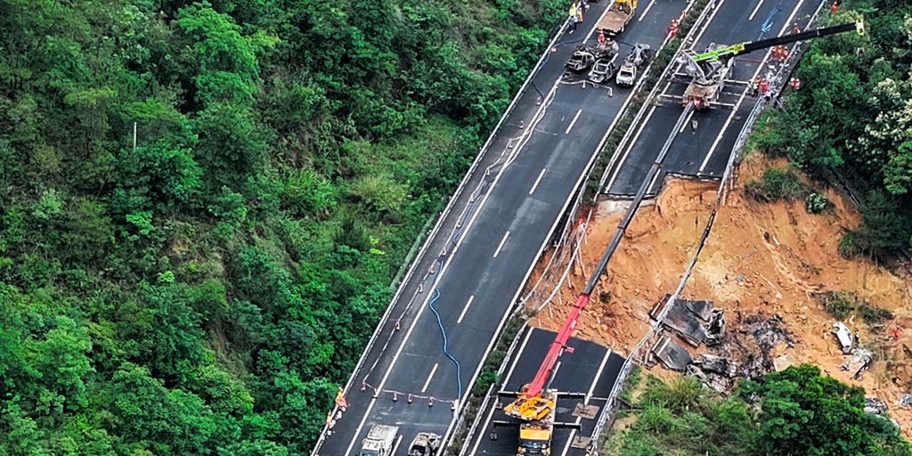 China highway collapse kills 36, more than 20 cars fall down steep slope - Vimarsana News