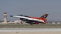 The X-62A VISTA aircraft, an experimental AI-enabled Air Force F-16 fighter jet, takes off on Thursday, May 2, 2024, at Edwards Air Force Base, Calif. The flight, with Air Force Secretary Frank Kendall riding in the front seat, is serving as a public statement of confidence in the future role of AI in air combat. The military is planning to use the technology to operate an unmanned fleet of 1,000 aircraft.