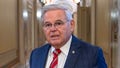 FILE - Sen. Bob Menendez, D-N.J., departs the Senate floor in the Capitol, Sept. 28, 2023, in Washington. For the second time in a decade, Menendez is finding his career and life on the line in a federal criminal case that has already forced him out of one of the Senate&apos;s most powerful posts. The New Jersey Democrat goes to trial on Monday, May 13, 2024, in Manhattan federal court.