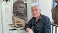Artist Kevin Kresse, is shown with a clay bust of Johnny Cash, April 23, 2024 in Little Rock, Ark. Kresse's full sculpture of Cash will be unveiled at the U.S. Capitol as part of the Statuary Hall collection, later this year.