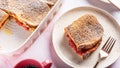 WASHINGTON, DC- MARCH 25: Baked French Toast With Rhubarb for Recipe Round-up on Rhubarb in Food on March 25, 2024 in Washington, DC. (Photo by Rey Lopez for The Washington Post via Getty Images; food styling by Lisa Cherkasky for The Washington Post via Getty Images)