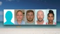 Five Americans have been arrested in Turks and Caicos since February for carrying ammo in airports on the island. From left to right: Michael Lee Evans (no photo), Bryan Hagerich, Tyler Wenrich, Ryan Watson and Sharitta Grier