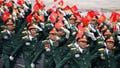 Participants march in a parade commemorating the victory of Dien Bien Phu battle in Dien Bien Phu, Vietnam, Tuesday, May 7, 2024. Vietnam is celebrating the 70th anniversary of the battle of Dien Bien Phu, where the French army was defeated by Vietnamese troops, ending the French colonial rule in Vietnam.