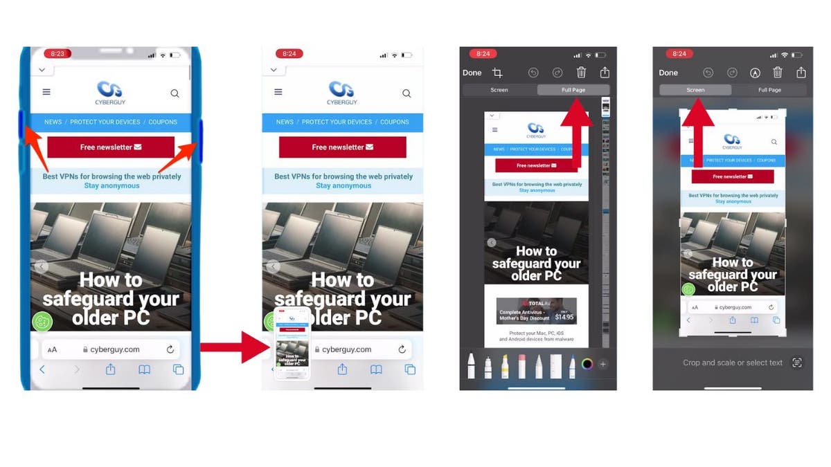 How to save full-page screenshots as images on your iPhone