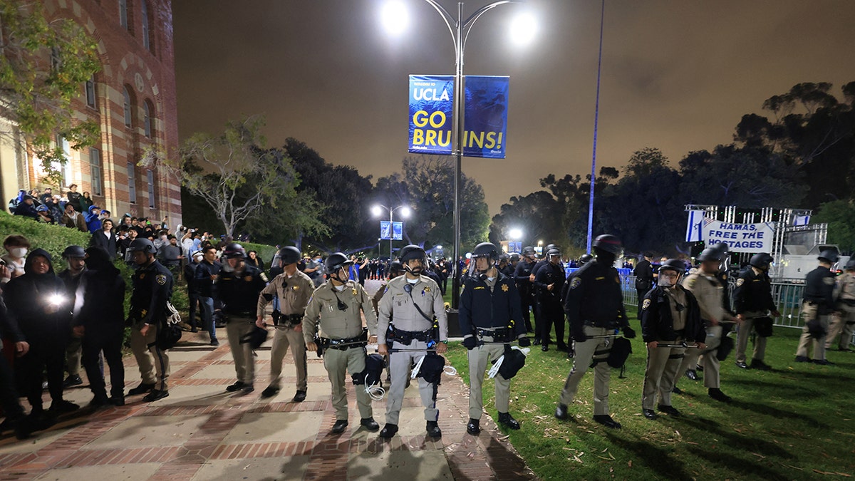 Police at UCLA campus in Los Angeles