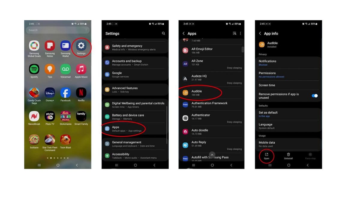 Hide Android apps