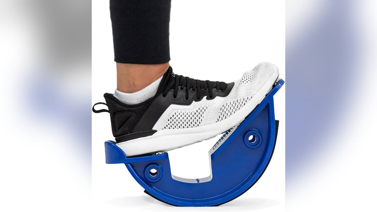 Stretch your ankles with the help of a foot rocker. 