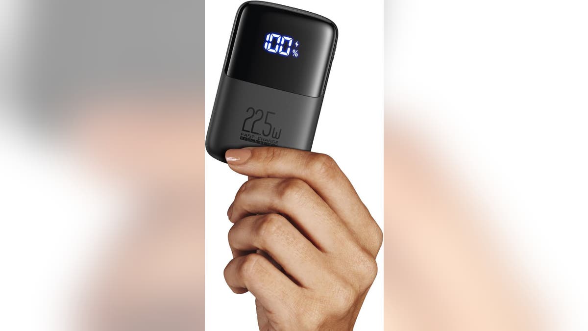 A portable charger can help keep devices charged even without power. 