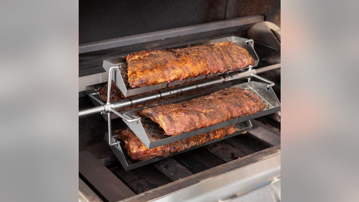 Cook multiple racks of ribs with a four-rack rotisserie.?