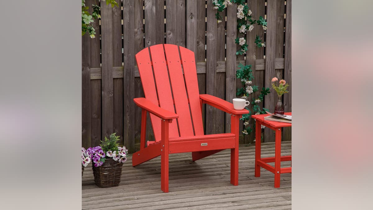 Relax in style with an Adirondack chair. 
