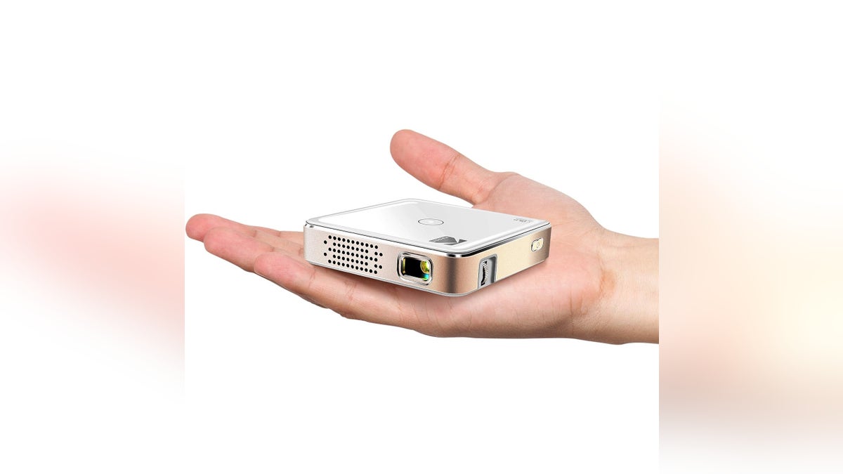 With a mini projector, your dad can see his programs anywhere.