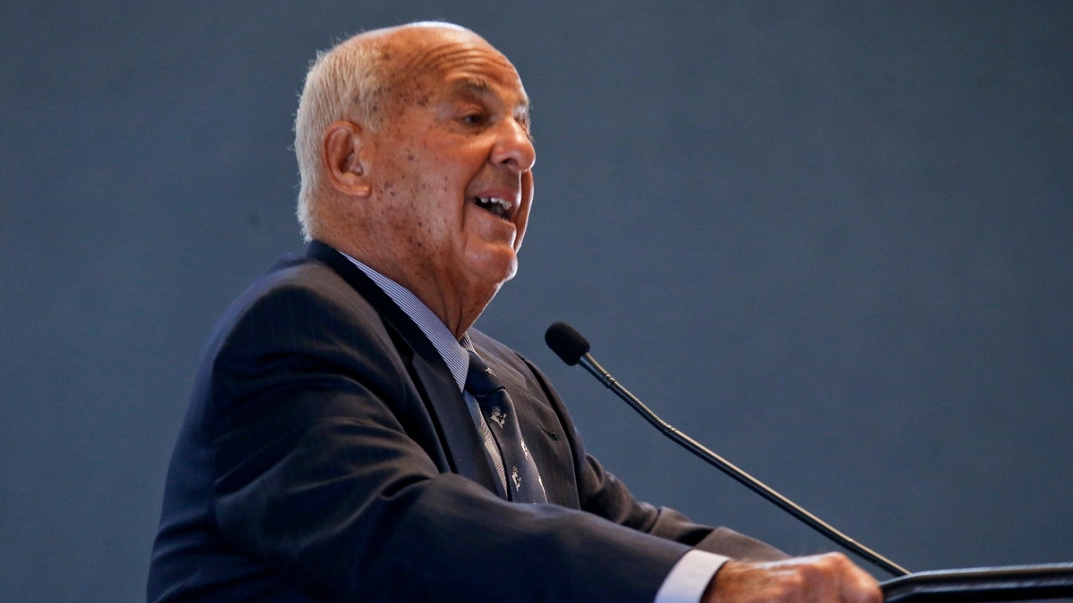 Pathologist and former Allegheny County Coroner Dr. Cyril Wecht speaks during the swearing in ceremony for Pennsylvania Supreme Court Justice and his son, David N. Wecht