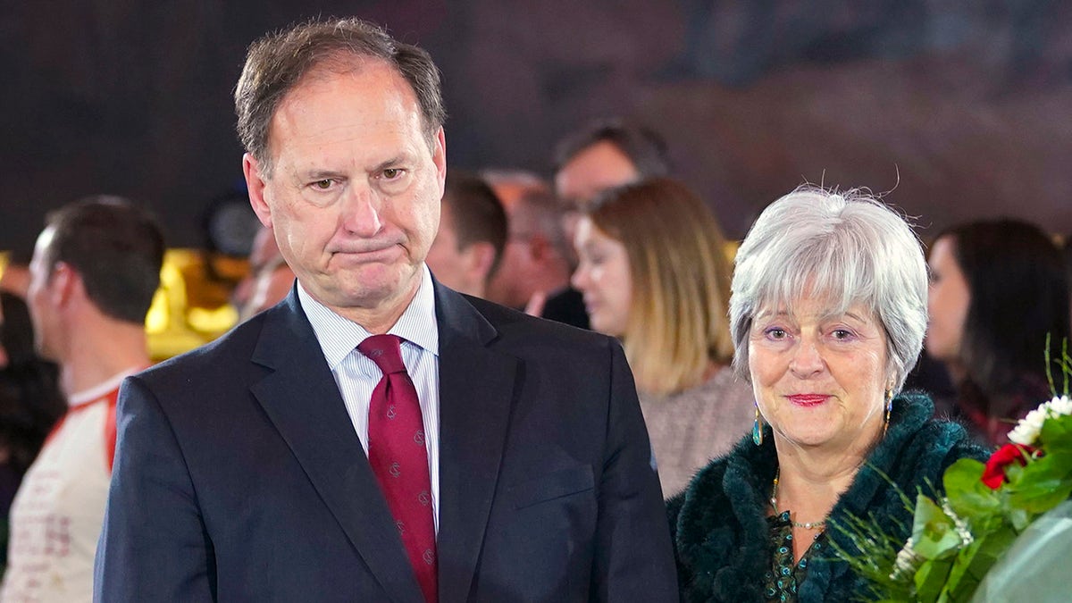 Alito and his wife at Billy Graham's funeral