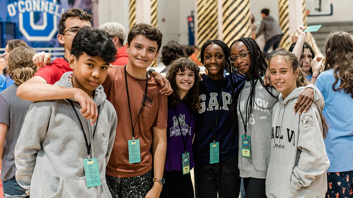 smiling group of young people