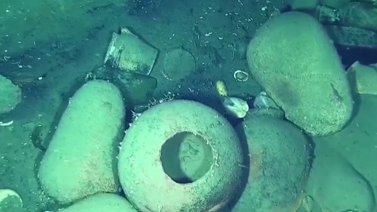 Vessels, vases found in shipwreck