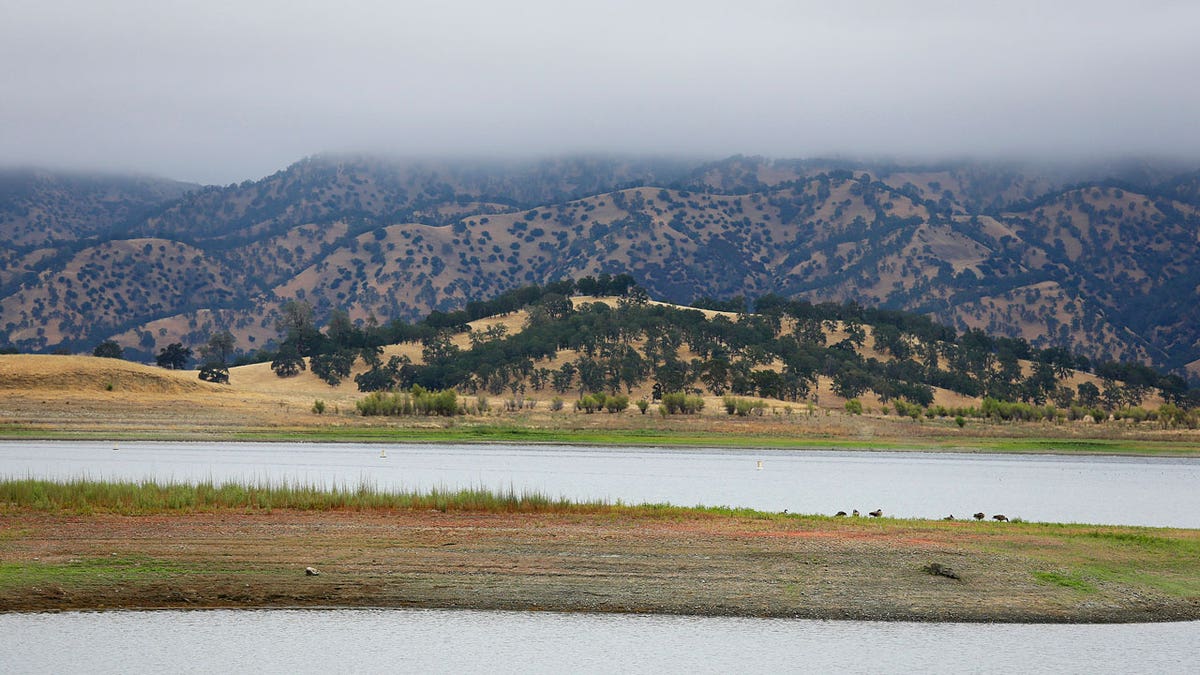 Lake Berryessa is seen with parts of California's newest national monument in the background