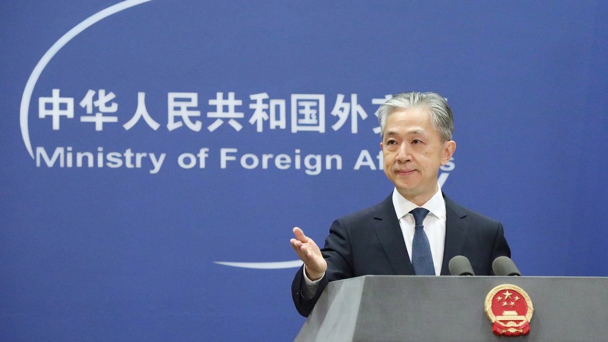 Chinese Foreign Ministry spokesperson Wang Wenbin attends a regular press conference