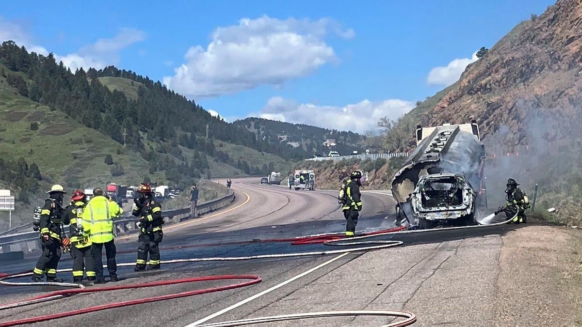 Firefighters respond to Colorado tanker truck fire