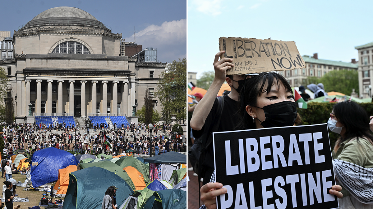 Columbia University and students divided image