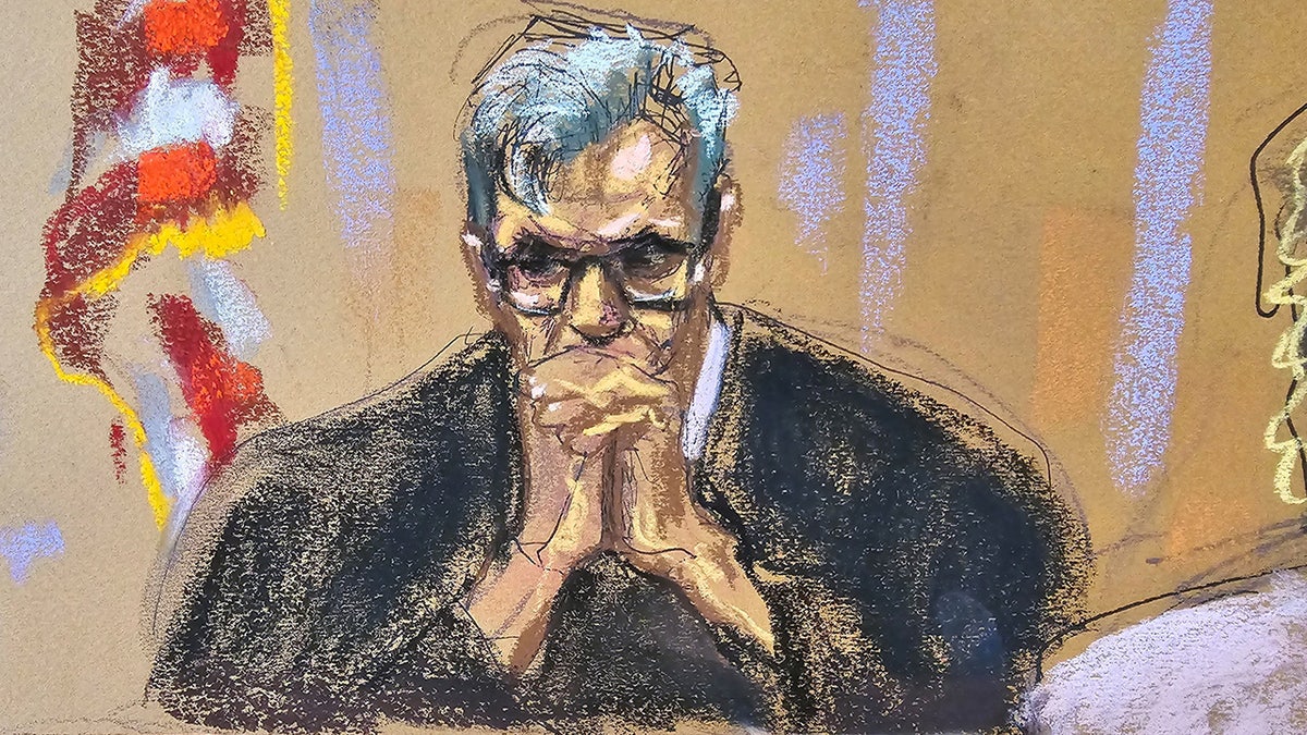 New York Supreme Court Judge Juan Merchan listens arsenic  erstwhile  U.S. President Donald Trump watches arsenic  Stormy Daniels is questioned by defence  lawyer  Susan Necheles during Trump's transgression  trial