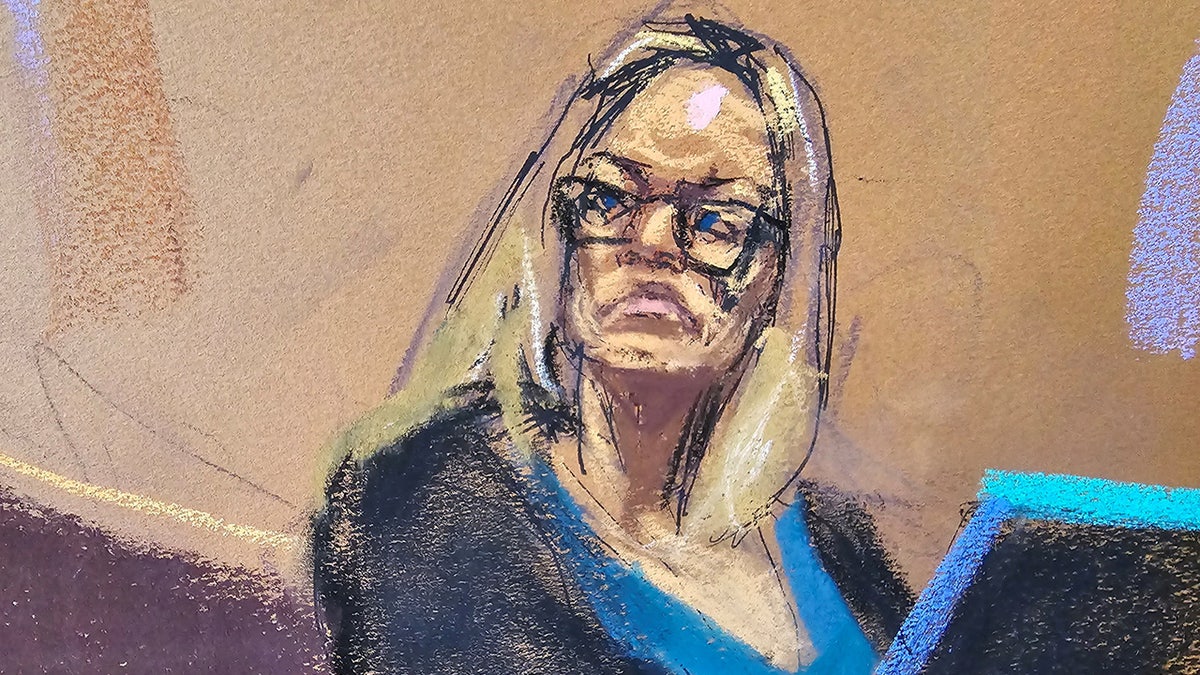 Stormy Daniels testifies during the criminal trial of former US President Donald Trump