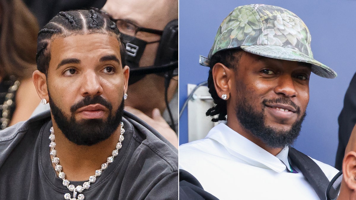 Split photo of Drake and Kendrick Lamar